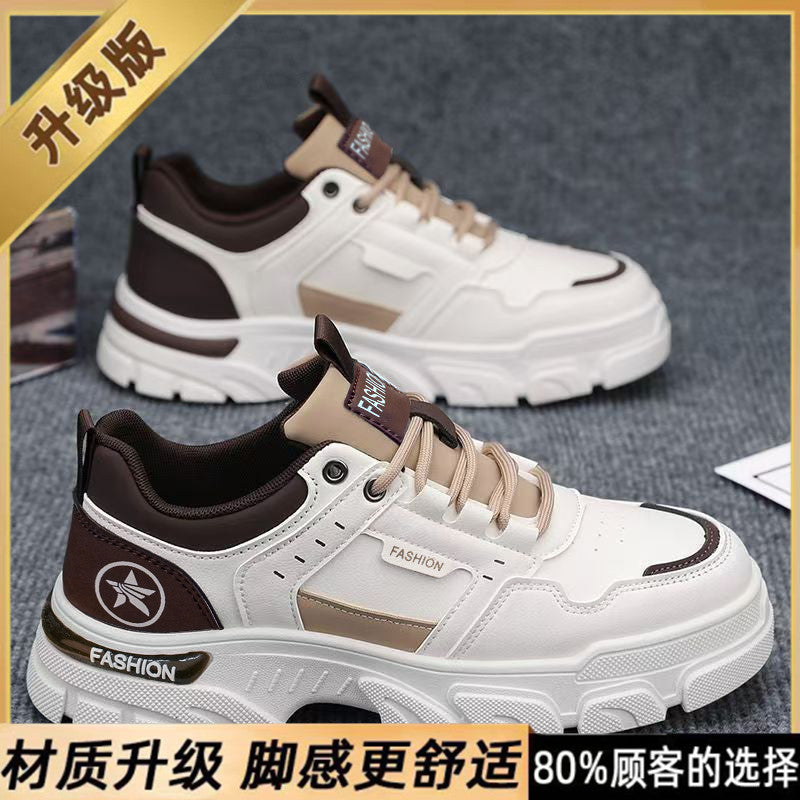 Men's shoes 2026 new spring thick-soled martin boots men's work shoes men's anti-slip athletic casual sneakers