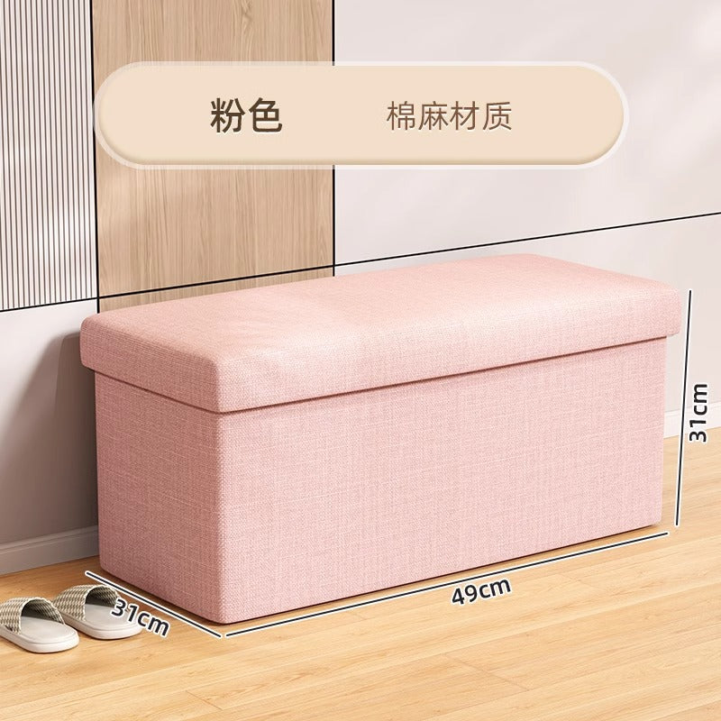 Customized storage stool storage box can seat people, change shoes, folding multi-functional toys, living room home storage box