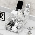 Cosmetic organizer - desktop dustproof premium vanity table makeup & lipstick acrylic drawer storage rack