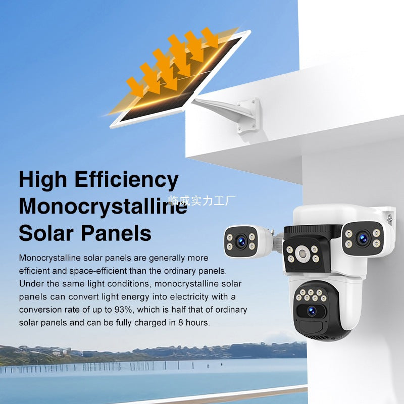 4G Kitty Hawk look O-KAM pro AOV solar camera three lens surveillance camera