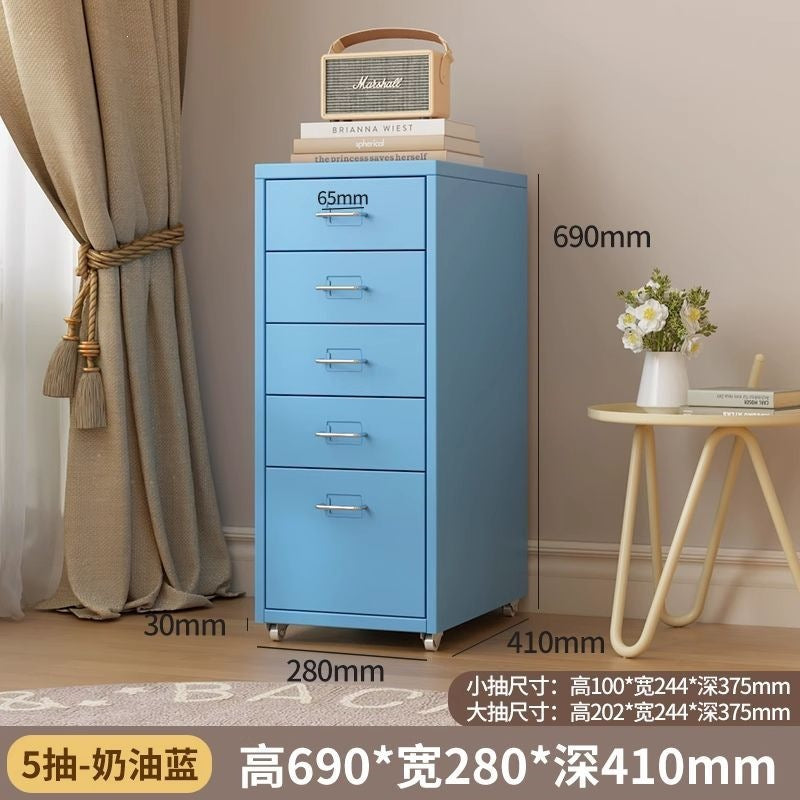 Haiermo cream style eight drawer cabinet movable desk under drawer cabinet living room bedroom room storage dopamine popular