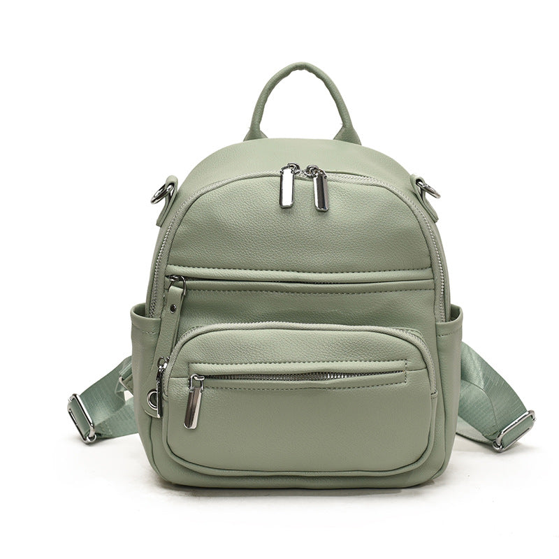 New Internet celebrity fashion versatile backpack trend super fire small schoolbag high quality  best-selling solid color backpack