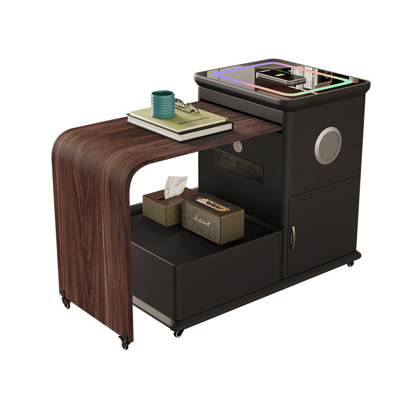Movable coffee table next to casual side cabinet accessible luxury living room italian normcorenew arrival sofa smart side table trolley