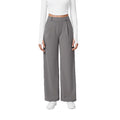 Amazon 2025 autumn new women's cross-border fashion casual solid color pocket loose fit suit pants - versatile and stylish