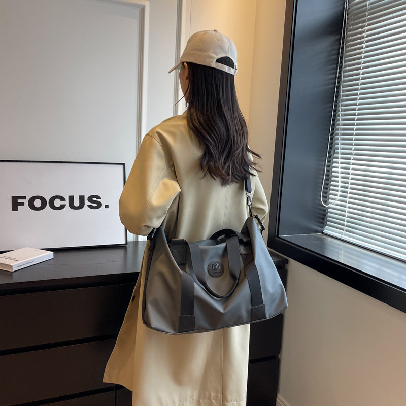 Short trip bag women's lightweight portable Oxford cloth storage bag sports fitness bag women's leisure travel luggage bag