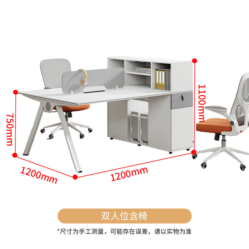 Saint li office desk and chair set - minimalist office table, staff desk, executive desk, high cabinet, workstation, booth desk