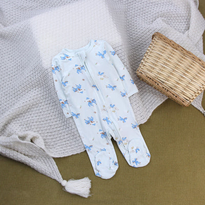 Baby romper footed long sleeve bodysuit - newborn sleepwear (class a)