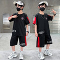 Boys' summer outfit set:  new summer styles - trendy, stylish, and street-ready for cool kids