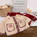 Girls' outerwear: autumn/winter  new styles - chic baby princess kids' lambswool top