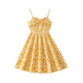 European and american girls' dresses - summer  cross-border  new arrivals - french chic floral bandeau dress with cinched waist and spaghetti straps