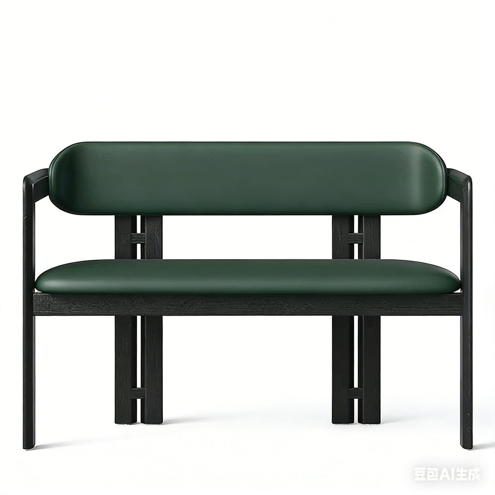 Medieval style solid wood bench for home stool bed end stool backrest bench soft bench black shoe changing stool