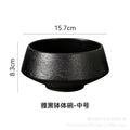 Japanese style creative tableware kiln-turned bowl, household salad bowl, dessert bowl, tall conical bowl for serving dishes