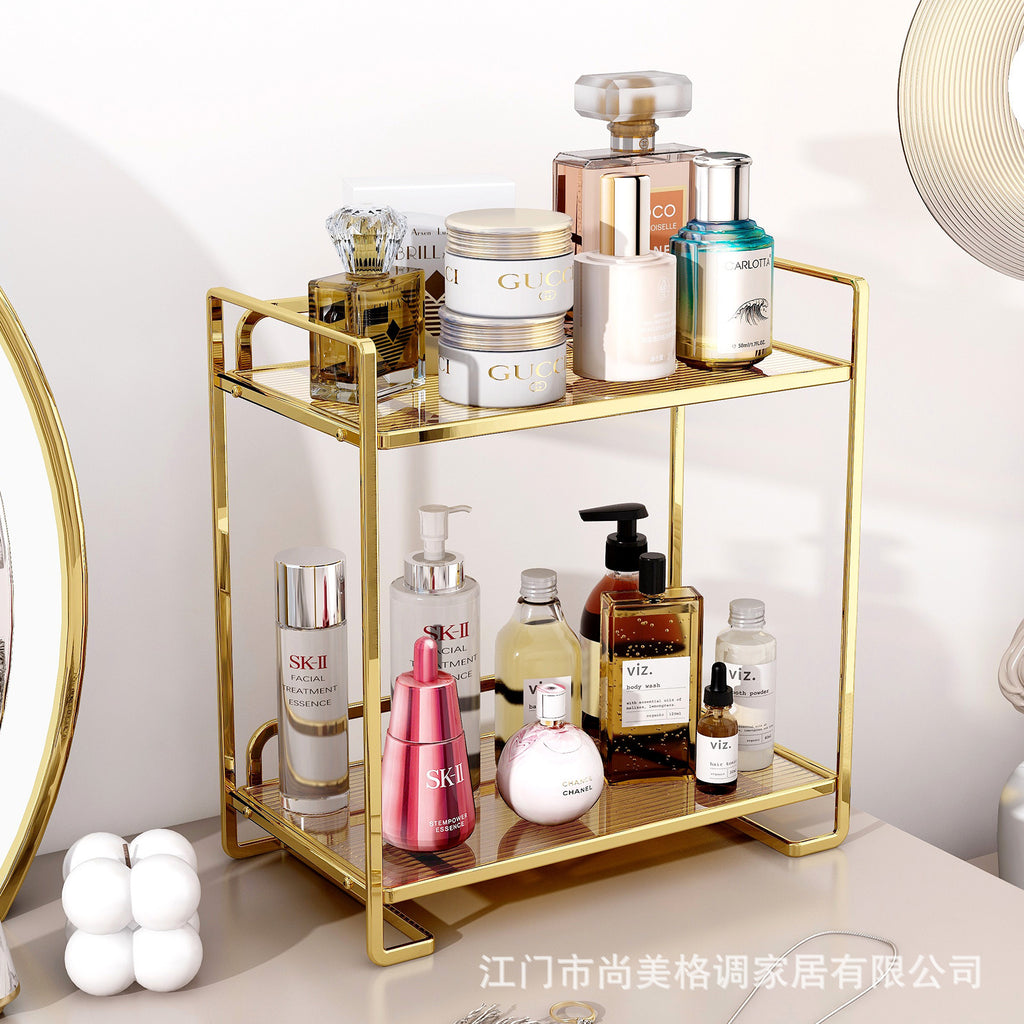 Cosmetics Shelf Desktop Storage Box Multi-layer Dresser Skin Care Finishing Layered Rack Dormitory Bathroom Wash Basket