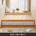 Solid wood bed tatami box storage bed soft back double bed kids bed bedroom for home without bedside bed high box