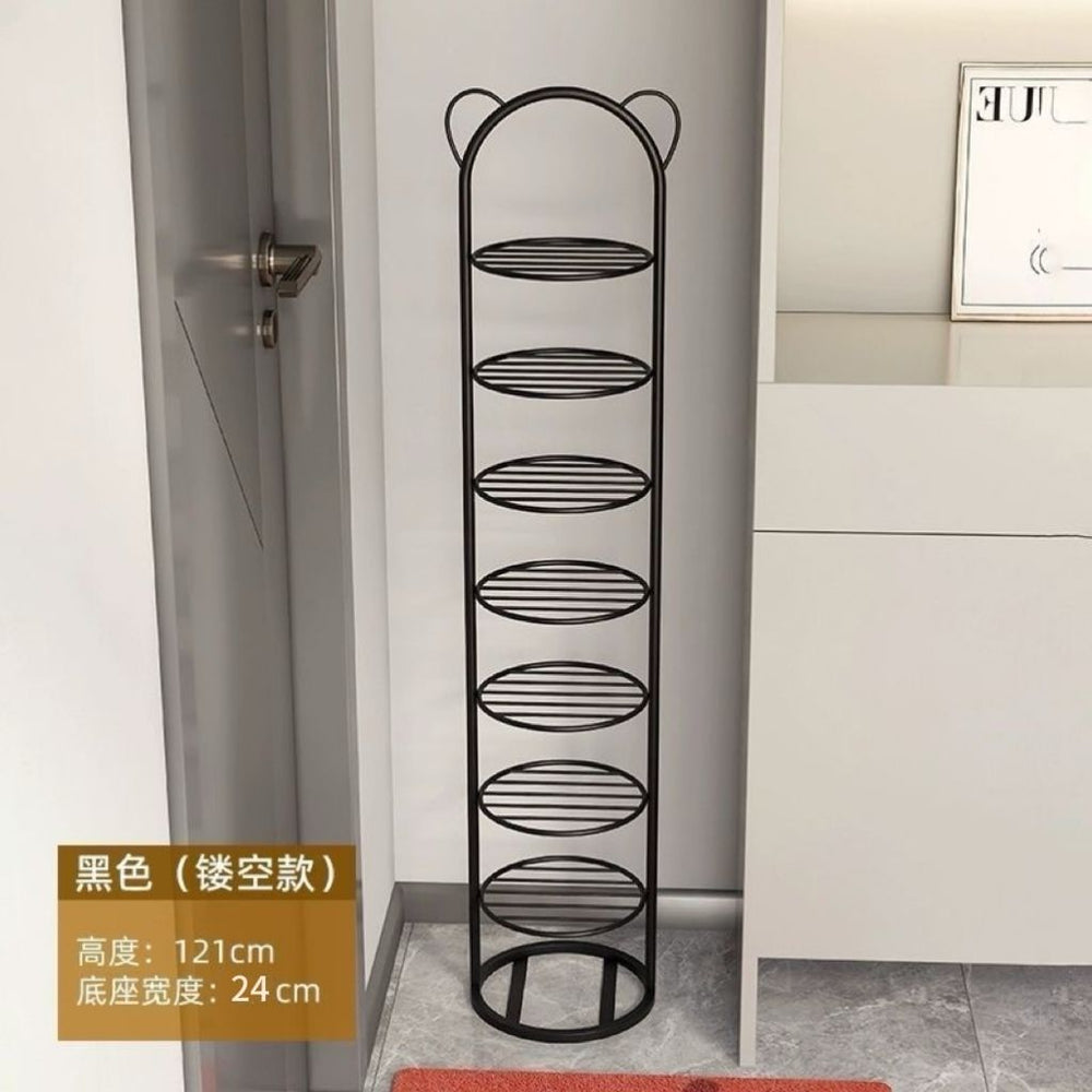 Bear creative economical floor-standing iron shoe rack accessible luxury simple for home doorway multi-layer shoe rack casual shoe cabinet