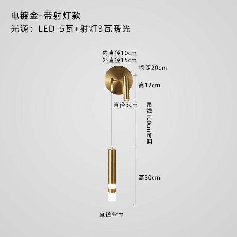 Chandelier bedside indoor bedroom lights ins Internet celebrities Nordic simple creative small personality restaurant bar lighting