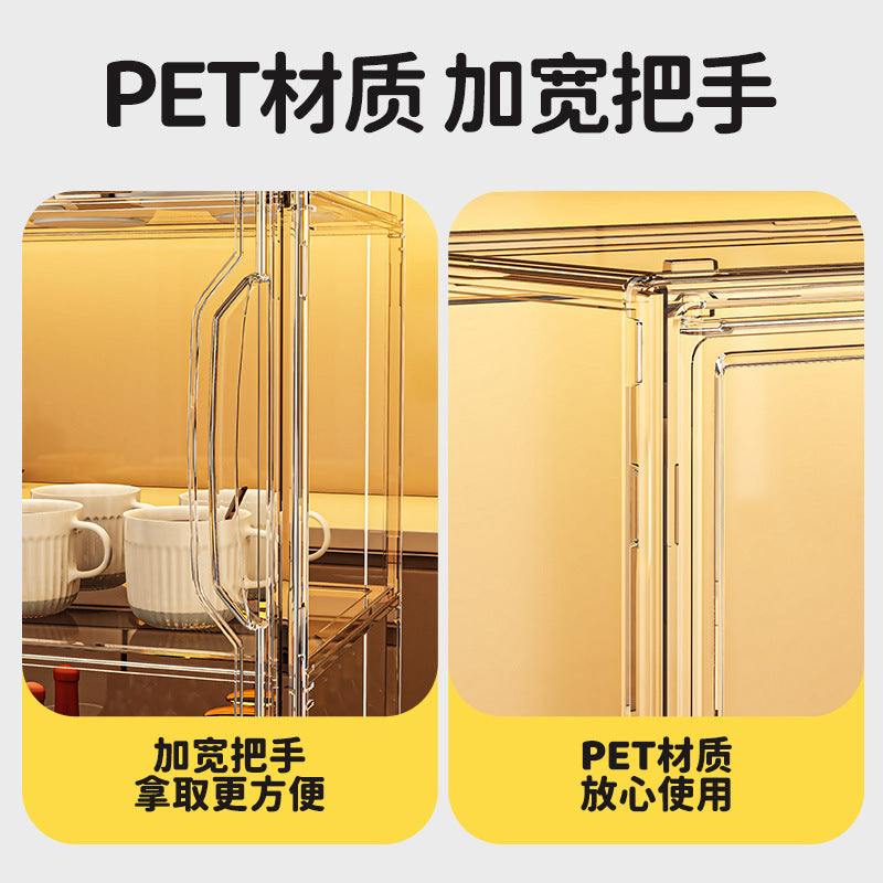 Storage box Household storage rack Transparent multi-layer water cup rack Figure blind box POP MART plastic display cabinet