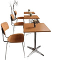 Wood style cafe table and chair combination milk tea dessert shop commercial dining table casual small square table tavern table and chair