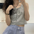 hong kong style japanese sleeveless tank top - women's summer design, unique outerwear, trendy ins style, short cami