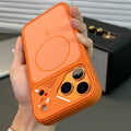 Imitation original skin feel instantly turns into iphone17promax magnetic phone case irregular lens apple 16 simple sheath