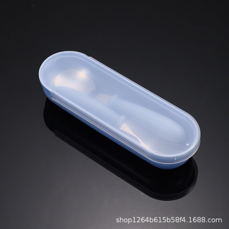 Cross-border 304 stainless steel children's tableware spoon fork box three-piece set baby tableware maternal and infant gifts fork and spoon