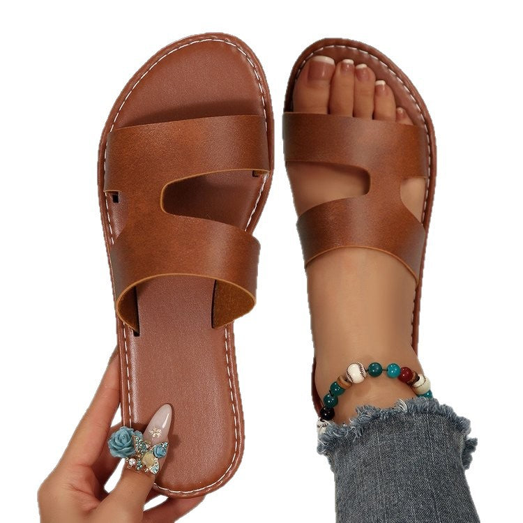 summer new arrival: plus-size women's flat slippers for cross-border e-commerce. available in sizes 36-43. wholesale options available. dropshipping to  and