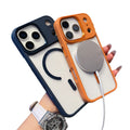 Suitable for apple iphone 15 gold shield magnetic transparent case for women, iphone 17 pro max