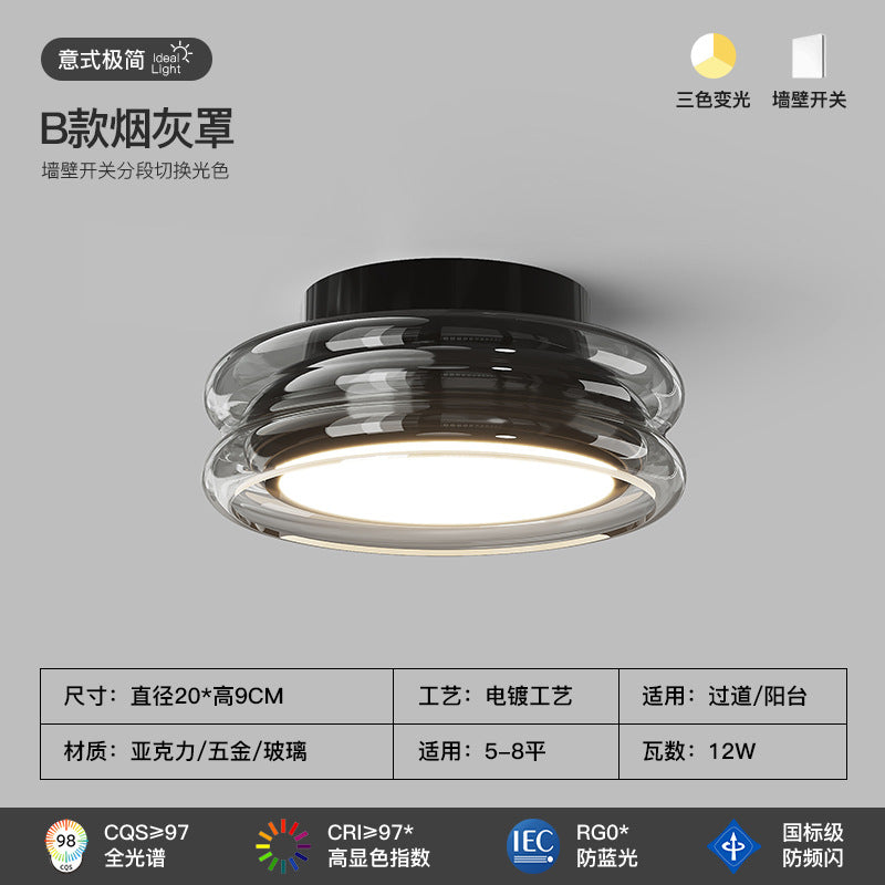 [Strict selection] Aisle light Italian minimalist entrance entrance foyer light full spectrum eye protection cloakroom ceiling light