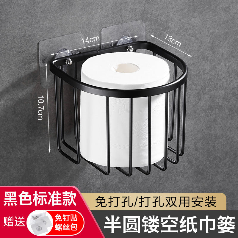 No punching paper towel holder, toilet roll paper, hand paper basket, toilet paper reel, paper towel pumping space aluminum gold black silver