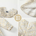 new girls' dress autumn collection - first birthday princess dress for baby girls - floral print baby doll collar dress - autumn style