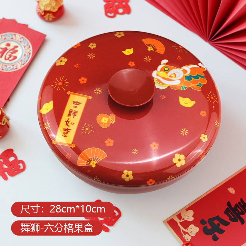 Chinese wedding candy plate Chinese New Year dried fruit box Internet celebrity explosion household living room snack plate housewarming new home nut plate