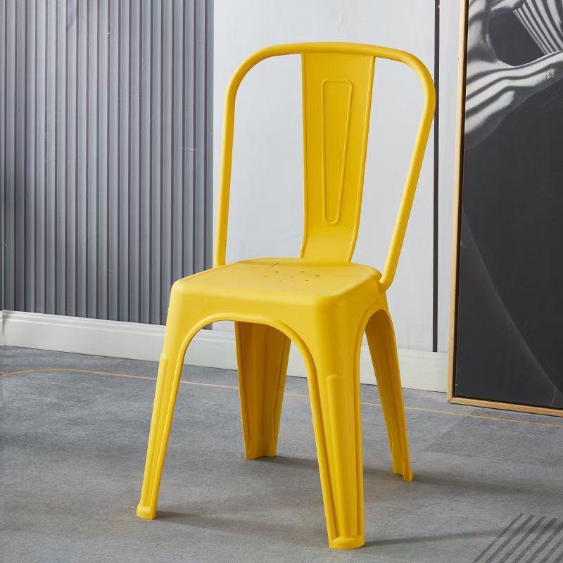 Amazon dining chair plastic pp chair dining table chair thickened export home restaurant casual backrest chair chair