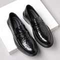 Genuine leather men's soft leather soft sole leather shoes thick sole bean shoes business formal work casual daily leather shoes