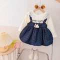 Girls' spring/autumn princess dress - stylish long sleeve cute bunny dress -  new polka dot dress