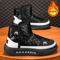 Northeastern snow boots for men winterfleece-linedheattech bread cotton shoes minus 40 degrees waterproofnon-slip fur all-in-one cotton boots