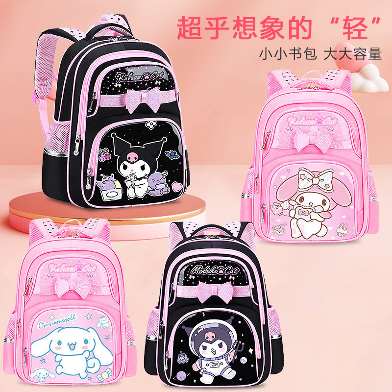Schoolbag for 1-3-6 grade kids female primary school students 6-9-12 years old large capacity ultra-light backpack to reduce burden