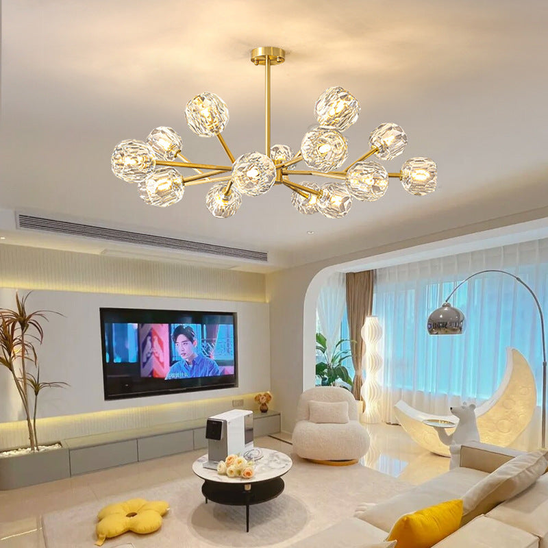 Dining room chandelier crystal magic bean molecular lamp bedroom home lighting creative Internet celebrity living room modern Xiaohongshu chandelier