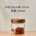 Airtight heat-resistant glass storage jar for kitchen, grains, coffee beans, collectibles, and more
