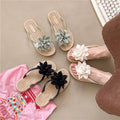 Trendy floral flip-flops for women - summer new arrivals, versatile thong sandals, non-slip beach slippers - wholesale