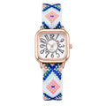 New women's watches live stream new women's woven strap quartz watch fashion cross-border wholesale