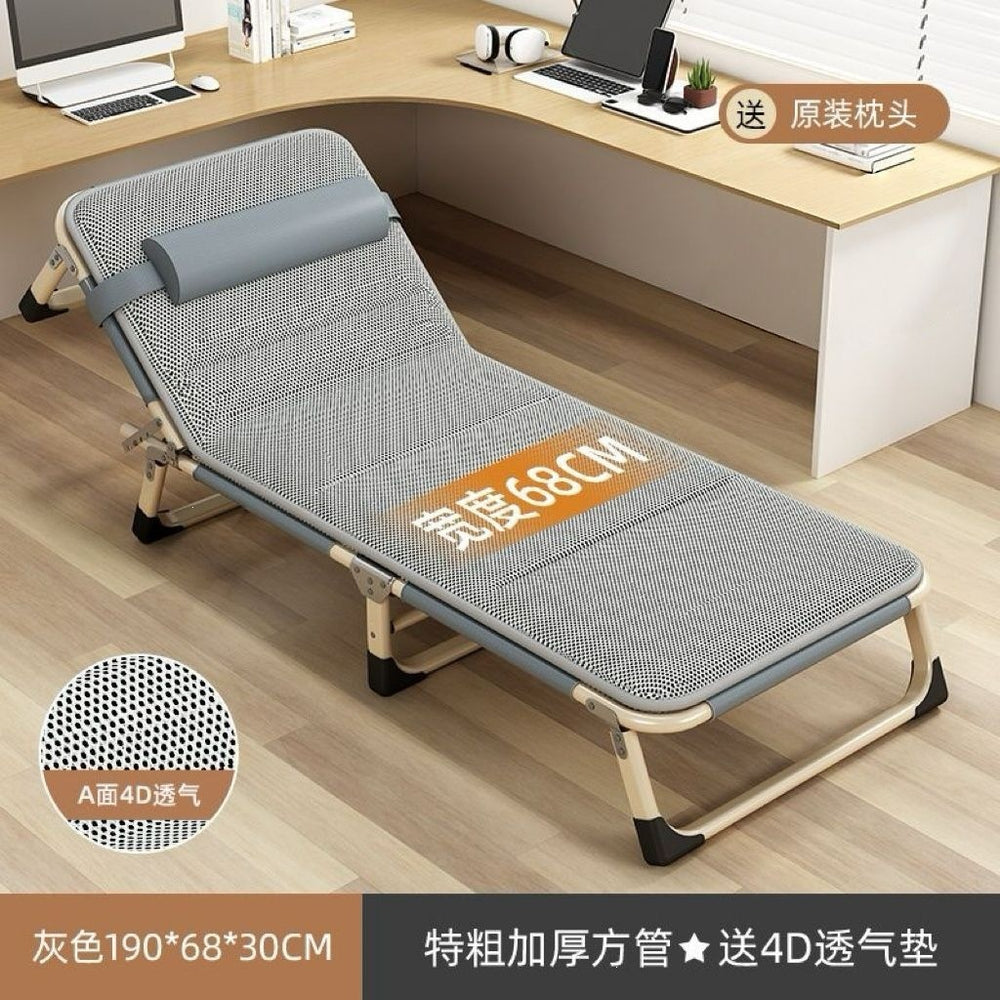 Lunch break foldable bed office single lunch break lounge chair adult for home foldable outdoor portable hospital camp bed