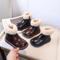 Kids' british style martin boots - new autumn/winter korean design - girls' fashion ankle boots - fleece-lined cotton boots
