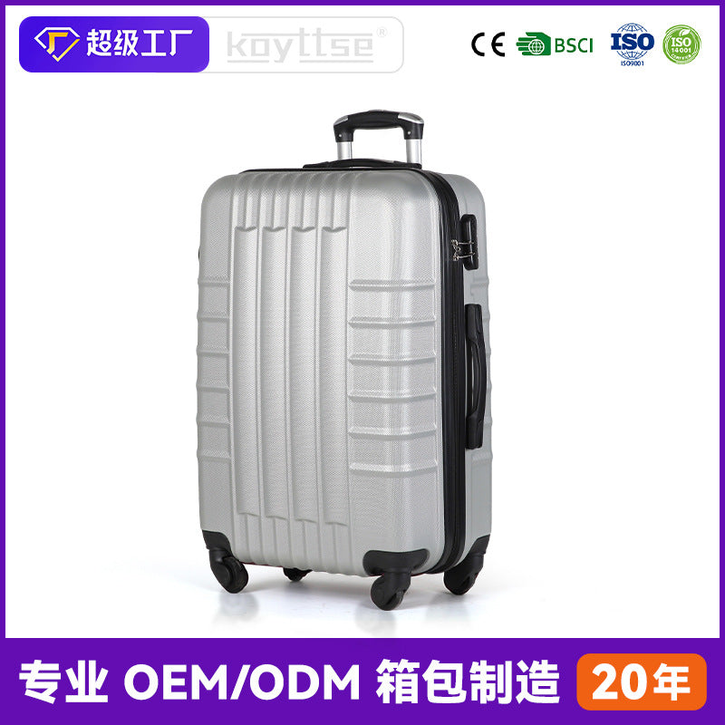 Processing custom ABS business  tie rod suitcase 20 inch/24 inch/28 inch universal wheel password boarding case