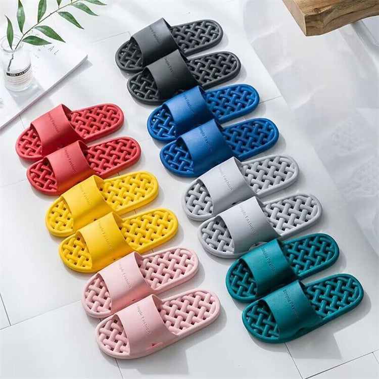 Home bathroom leak quick-drying bathroom hotel sandals indoor soft bottom floor sandals for men and women summer