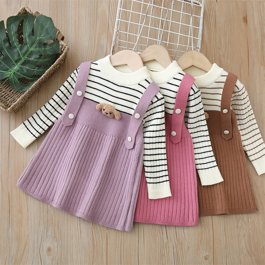 Girls' knit dress - new autumn/winter  collection: hanfu & qipao style