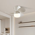 Smart medieval style restaurant fan lamp living room walnut color full spectrum silent bedroom fan all-in-one ceiling lamp