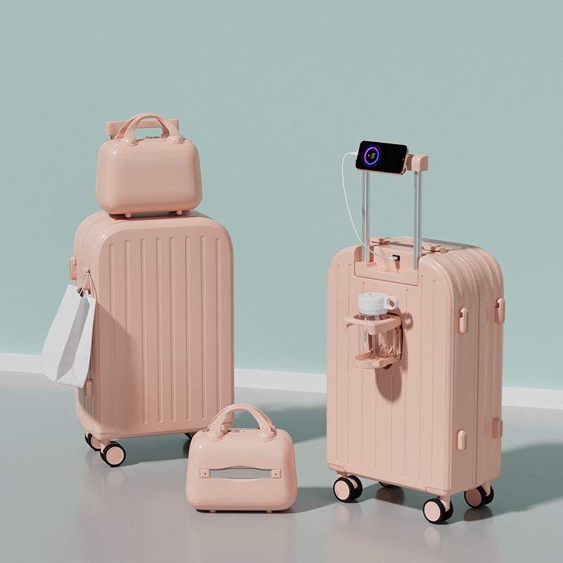 New 26-inch child and mother suitcase, men's and women's universal wheel trolley case, strong and durable password case, 20-inch suitcase