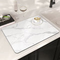 marble kitchen drain mat coffee machine non-slip mat countertop insulation mat absorbent mat drying mat placemat