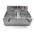 Single cylinder double screen commercial electric fryer double cylinder desktop electric fryer hamburger fried chicken shop high power frying machine