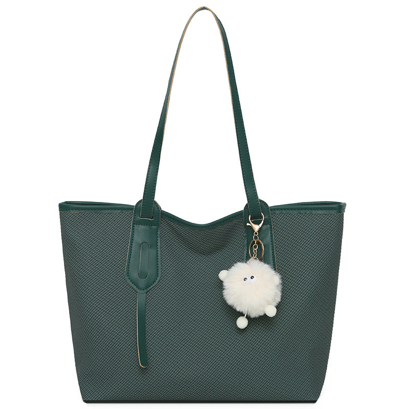 Women's tote bag 2026 new large capacity commuter bag school shoulder bag fashionable versatile handbag women's bag